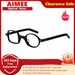 Zonnebrillen Frames Vermaanverkoop Handgemaakte ronde vierkante bril Frame Men Women Acetaat brillen Hoge kwaliteit Mode brillen Spektakel