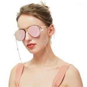 Lunettes de soleil Cadres Coloré Perle Or Argent Lien Chaîne Chaînes Femmes Lunettes De Lecture Cordon Titulaire Courroie De Cou Corde Pour Lunettes Visage Mask1