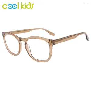 Lunettes de soleil Frames Cool Kids Eyewear acétate Glasse ovale Cadre Optical Optical Prescription Classic Design for Men in 4 Colors
