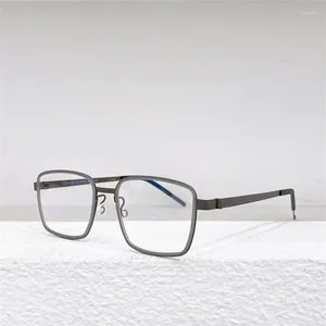 Gafas de sol marcos Dinamarca marca cuadrada anteojos 9754 gafas marco hombres ultralight miopia no tornillo óptico gafas titanium gafas originales