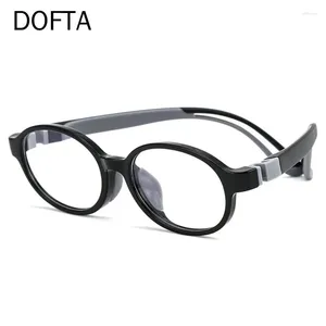 Lunettes de soleil Frames Dofta Kids Round Silicone Flexible Lunes Cadre pour Boy Girl Ultralight Optical E E EEU 5781