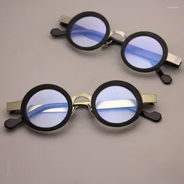 Lunettes de soleil Frames DSV06 Fabricant Japonais Quality Retro Round Cadre Optical Myopie Lunets Miroir de lumière plate et féminine Male