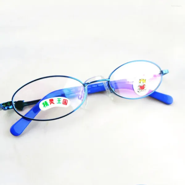 Marcos de gafas de sol EAGWOO Metal Niños Anteojos 44 mm de ancho Niño Niña Bebé Suitale Almohadillas de silicona para la nariz Súper claro Azul Púrpura Plata Rojo