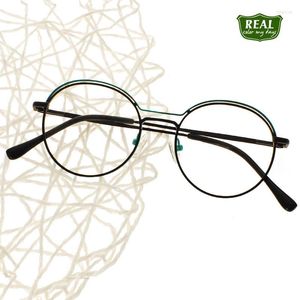 Zonnebrillen frames est metalen bril ronde optisch frame voor man vrouwen bijziendheid brillen brillen china