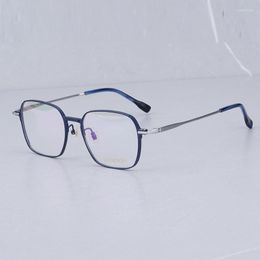 Lunettes de soleil Cadres Eyeglow Pure Titanium Designer Lunettes Carrées Or Hommes Mode Prescription Lunettes Femmes Affaires Lunettes Avec Étui