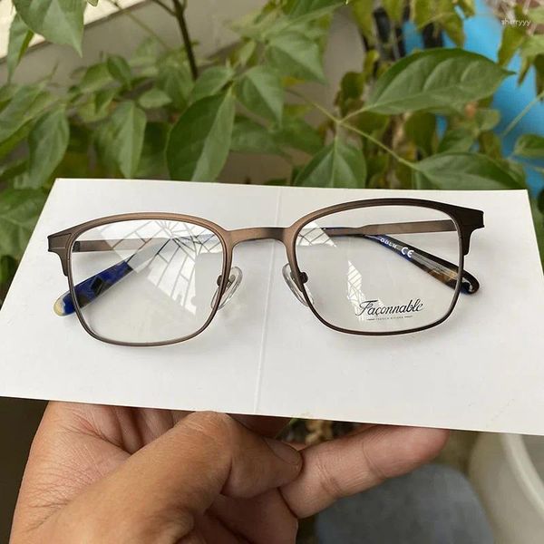Framas de gafas de sol Faconnable Premium Gafas de metal de borde completo Miopía de tamaño pequeño/Progressive/Reading FJ950