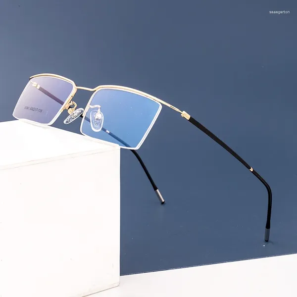 Monturas de gafas de sol Venta directa de fábrica Gafas de medio borde de titanio Eye Glasse