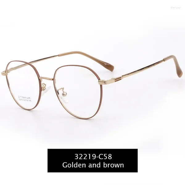 Lunettes de soleil Frames Factory Sale directe Titanium Retro Round Fashion Metal Eyeglass Eye Glasse Optical
