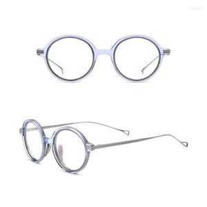 Lunettes de soleil Cadres Mode Belight Acétate optique avec titane Full Rim Design Hommes Femmes Vintage Rétro Prescription Lunettes Cadre Eyewea