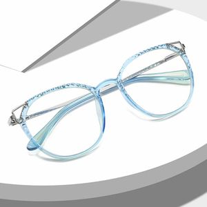 Lunettes de soleil Cadres Mode Lunettes de lumière bleue TR90 Cadre Lentille Anti Blocage Rayonnement Lunettes Unisexe Tendance Verres Clairs Ordinateur JS6038Fashio