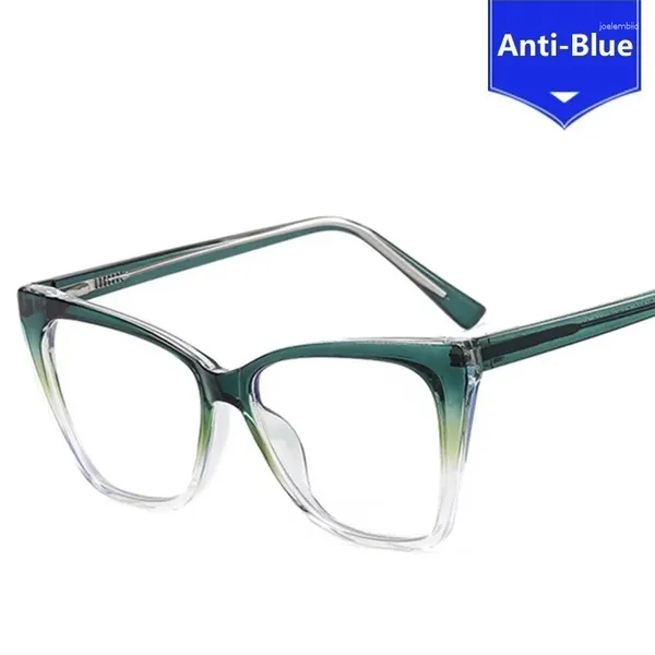 Lunettes de soleil Cadres Mode Cateye Antiblue Spectacle Femmes Personnalisé Cadre Design Rétro Bleu Blocage Lunettes Hommes Optique Oeil Décoration