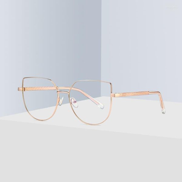 Lunettes de soleil montures de lunettes de mode monture pour femmes lunettes élégantes oeil de chat jante complète alliage lunettes de Prescription lunettes
