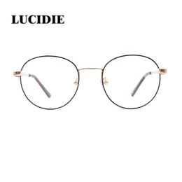 Lunettes de soleil cadres mode dernier garçon fille métal Vintage classique lunettes cadre clair lentille Prescription Transparent rond lunettes