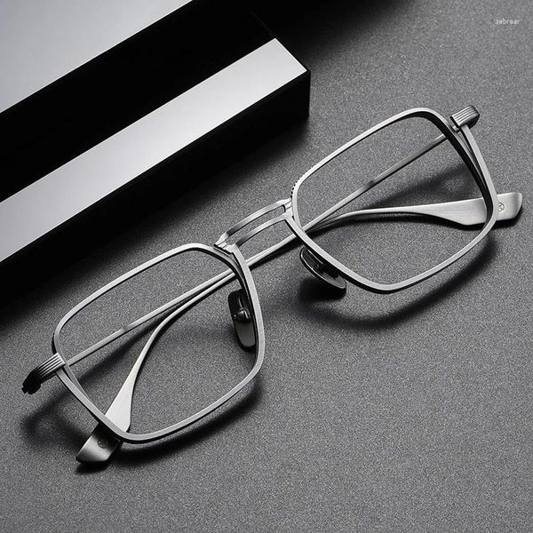 Gafas de sol marcos moda gafas de titanio puro marco hombres mujeres ópticas ópticas anteojos masculinos miopía ojo de metal completo ojo de metal