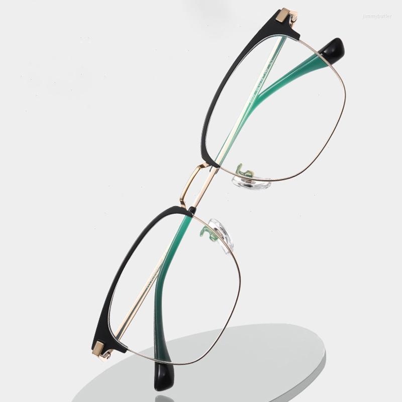 Solglas￶gon ramar mode Pure Titanium Glasses Frame For Men Recept Gereglasses Man Optical with Recept Manliga glas￶gon Eyewearfashion
