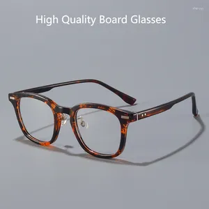 Zonnebrillen frames mode retro vierkante acetaat bril man vrouw ultra licht myopie astigmatisme hyperopie custom optisch recept