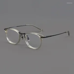 Zonnebrilmonturen Mode Vintage Acetaat Titanium Frame GMS-817 Bijziendheid Optische Lenzenvloeistof Klassieke Ronde Vrouwen Man Leesbril Mannen