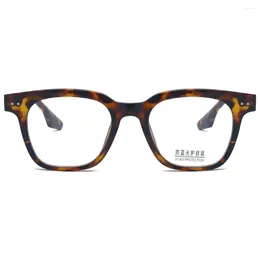 Montature per occhiali da sole Occhiali da vista vintage moda Uomo Lenti trasparenti TR90 Occhiali da vista miopia Montatura per donna Occhiali da vista quadrati leopardati neri Regali