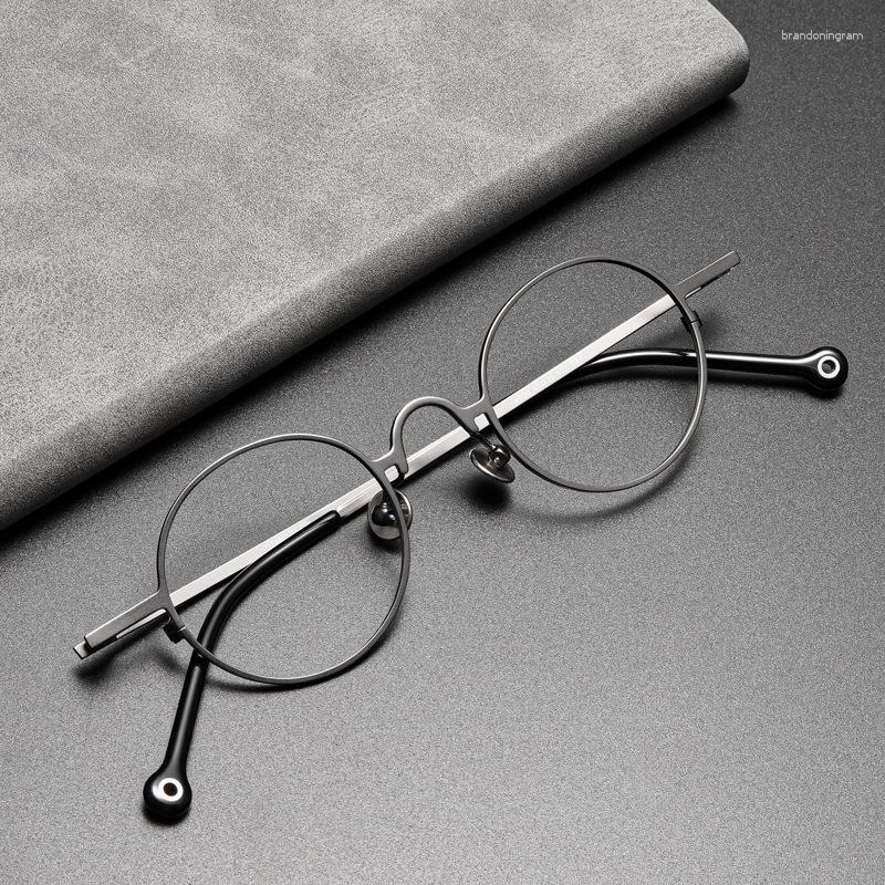 Sonnenbrillenrahmen Mode Vintage Titan Brillen für Frauen Superleichte optische runde Brillengestelle personalisierte hochwertige Brillen