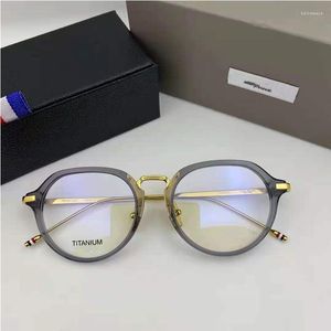 Lunettes de soleil Cadres Fashion York Thom Brand Design Eyeglass Round Titanium Lunes Frame Optical Prescription pour hommes Femmes Gafas