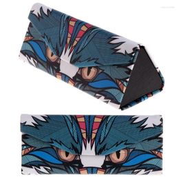 Zonnebrilmonturen Funda De Gafas Plegable Triangular Con Dibujos Animales Caja Para Almacenar Lentes Sol L4ME