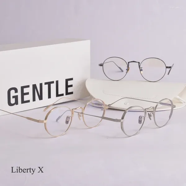 Lunettes de soleil Cadres Gentle Titanium Femmes Hommes Lunettes de lecture avec lentille anti-bleue Cadre de prescription Logo original