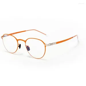 Lunettes de soleil Cadres Allemagne Marque Non Vis Lunettes Hommes En Acier Inoxydable Femmes Cadre Optique Super Léger Mince Ordinateur Lunettes Prescription