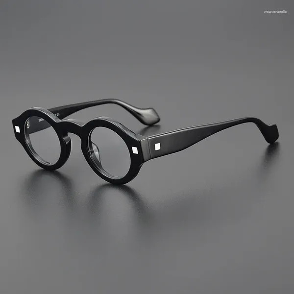 Marcos de gafas de sol Marco de gafas Miopía Placa de moda para hombres al por mayor se puede equipar con luz anti-azul retro W