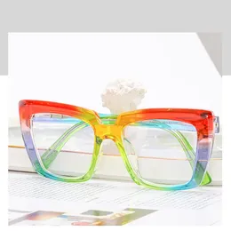 Zonnebrilmonturen Brilmontuur Brillen op sterkte Kleurrijke mode Volledige rand TR-90 Kunststof optische bril met recept Stijlvol