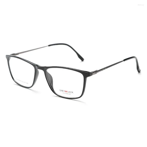 Marcos de gafas de sol GREY JACK Classic TR90 Marco de metal Pierna Rectángulo Espectáculo para hombres Mujeres 72064