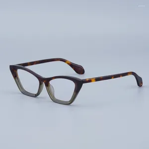 Zonnebrillen frames handgemaakte hoogwaardige acetaat katten oogglazen frame voor mannen vrouwen optische bijziendheid lezen op recept lensontwerper