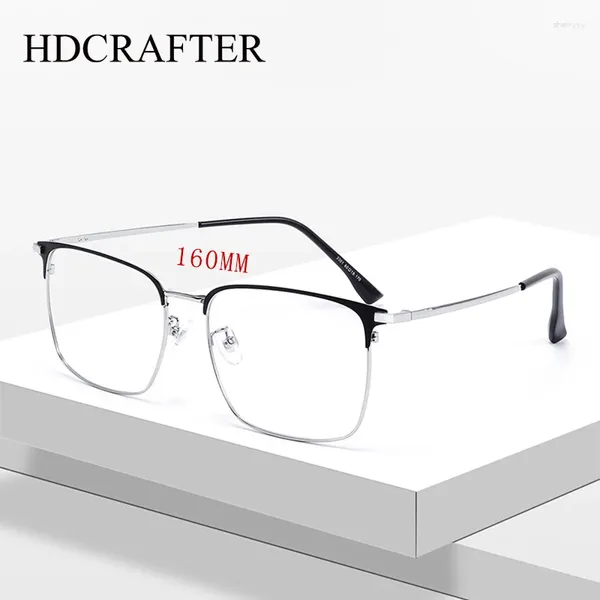 Lunettes de soleil Frames Hdcrafter Big 160 mm les lunettes surdimensionnées cadre pour hommes larges pour visage masculin Spectacles Myopie Prescription Loyaux optiques