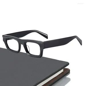 Zonnebrilmonturen Hoge kwaliteit Acetaat Niche Brillen Voor Mannen Vrouwen Mode Rechthoek Optische Bijziendheid Brilmontuur Steampunk Brillen
