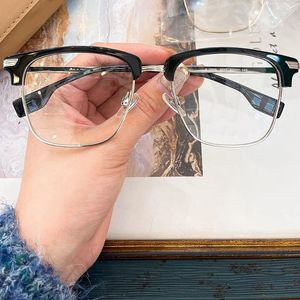 Marcos de gafas de sol de alta calidad B2359 estilo retro titanio gafas de marco grande personalizado óptico personalizado para hombres mujeres