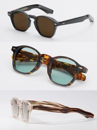 Monturas de gafas de sol de alta calidad Jacques Retro Vintage Polygon Square Acetate Frame ZP25 Hombres Marie Mujeres Gafas de sol Custom Optical Myopia Color Lens 221024