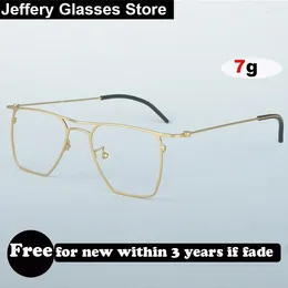 Zonnebrillen frames hoogwaardige Japanse dubbele bundelglazen frame mannen vrouwen ultralicht 7g groot formaat 145 mm optische bril recept