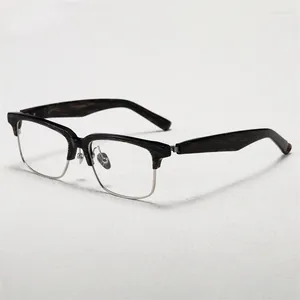 Zonnebrillen Frames Hoogwaardige man M93 Japan Brand Square Titanium Men Women Trending optische bril Oculos de Grau Feminino