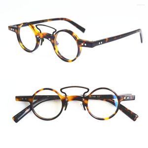 Lunettes de soleil Cadres de haute qualité Petite acétate faite à la main Lunettes créatives pour hommes Femmes Lunettes avec cadre de cercle rond optique