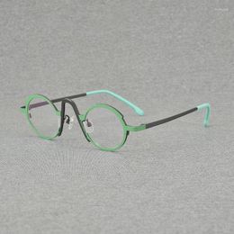 Zonnebrillen frames hoogwaardige titanium ronde bril Japans stijl frame voor mannen vrouwen optische bijziendheid designer doorbrillen recept