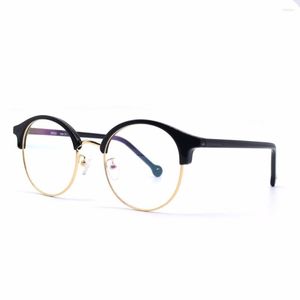 Zonnebrillen frames hkuco klassiek half frame heldere lens brillenglazen