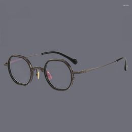Zonnebrillen Monturen Onregelmatig veelhoek Titanium Damesbrillen met montuur Bijziendheid Optische lenzen Retro modieus Designer Leesbrillen Voor