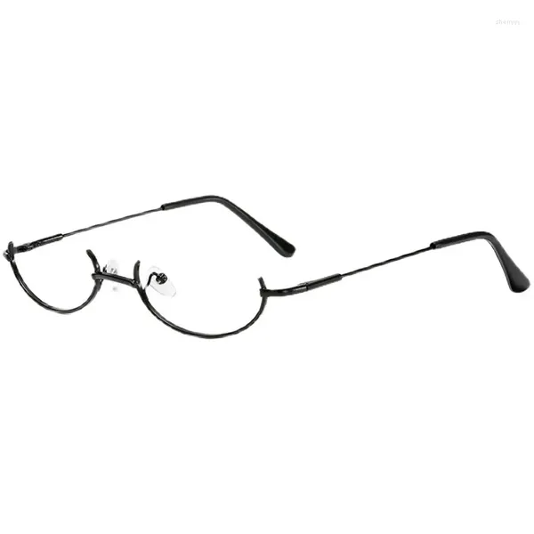 Lunettes de soleil Cadres Japonais Femelle Décoratif Net Rouge Ins Forme Concave Cos Animation Soeur Douce Lunettes Mignonnes Cadre Y2K Métal Pographie