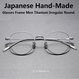 Zonnebrilmonturen Japanse handgemaakte brillen Ultralicht brilmontuur Mannen Vintage rechthoek Optische brillen Dames Blauw Gafas 231005