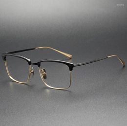 Zonnebrillen Frames Japanse handgemaakte pure titanium bril in de loving van titanium