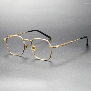 Lunettes de soleil Cadres Japonais À La Main Pur Titane Lunettes Cadre Hommes Lunettes Optique Top Qualité Prescription Vintage Lunettes Femmes