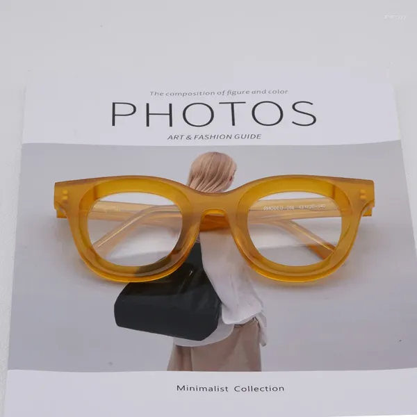 Marcas de gafas de sol marco de lentes de acetato de acetato de alta calidad de alta calidad para hombres Miopías ópticas Diseñador de lente de receta Lente