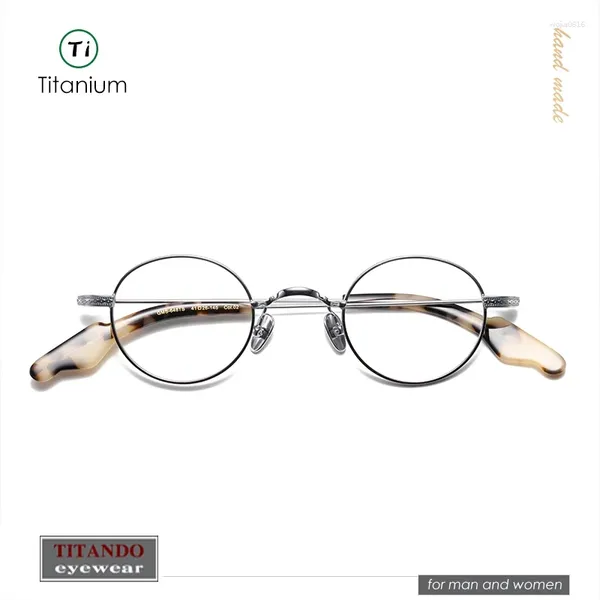 Lunettes de soleil Frames Style rétro Japonais Small Round Round Pure Titanium Frame 132 mm Taille Eyeglass Unisexe Eyevan Design