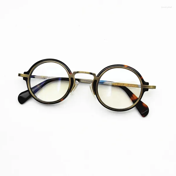 Lunettes de soleil Frames Style japonais Anne Eyewear rond Handmade Craft Femmes Men Acétate Prescription Vintage Eyeglass Spectacle Frame 227