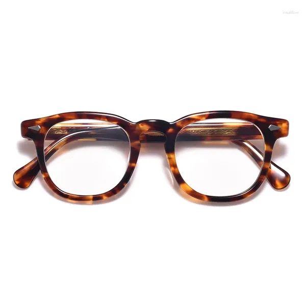 Marcos de gafas de sol japonés verdadero vintage marca acetato 504 gafas hombres moda lujo prescripción mujeres clásica tortuga