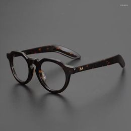 Zonnebrillen Frames Japanse Vintage Collection Round Tortoise Glazen frame voor mannen en vrouwen retro hand ambachtelijke acetaat myopia bril